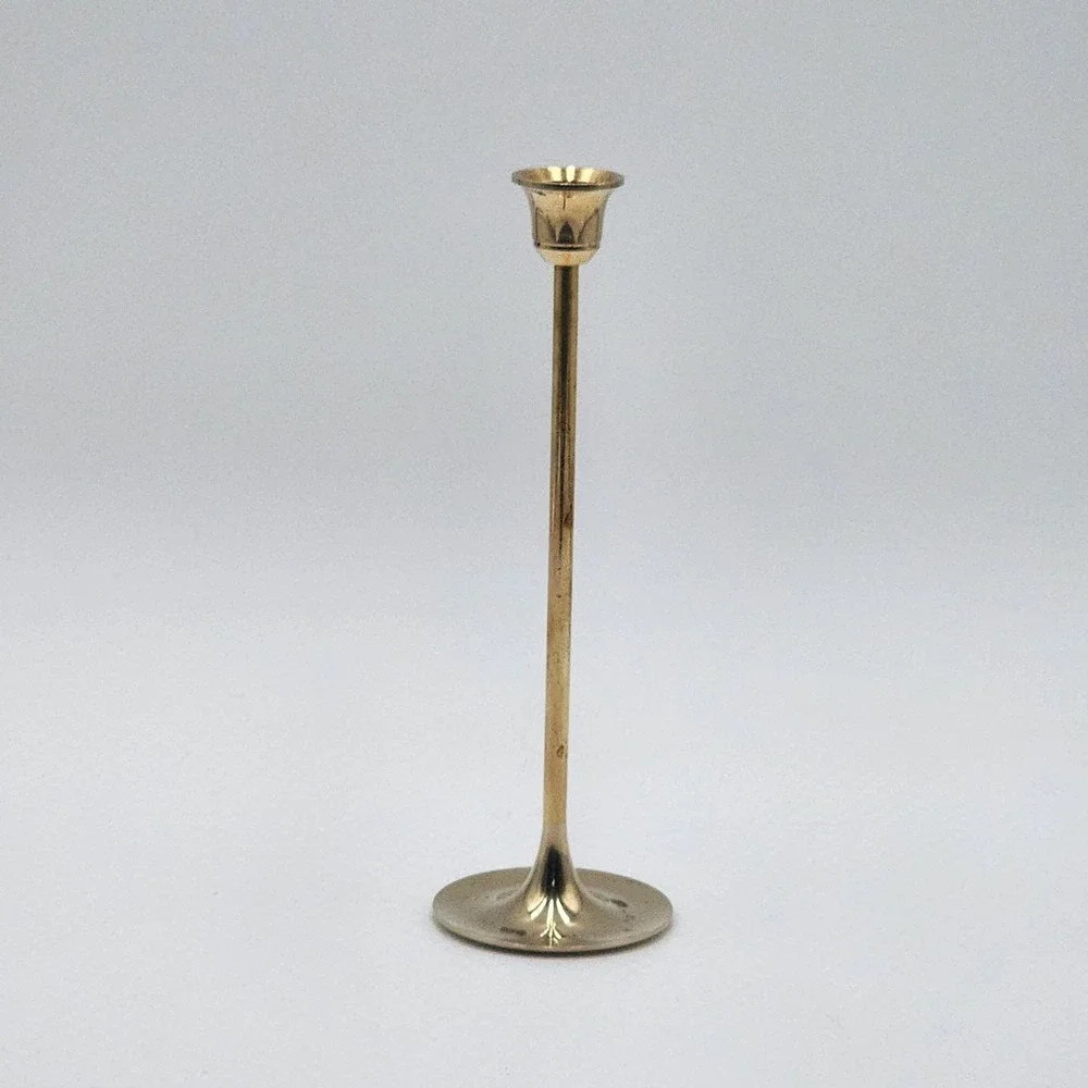 Vintage Interpur Brass Taper Candlestick Holder 7.75
